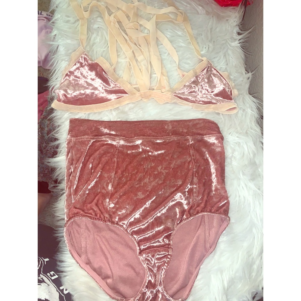 For Love & Lemons skivvy bralette and spanks set